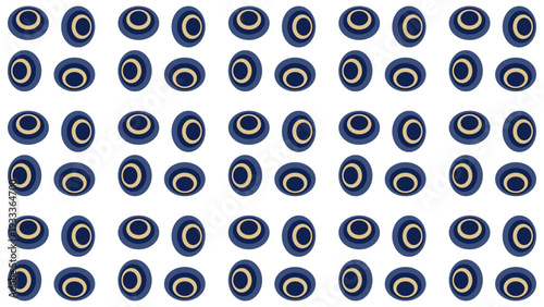 Seamless evil eye pattern. Geometric blue nazar amulet vector background on white. Minimalist bohemian talisman texture. Retro greek blue eye symbol flat design wallpaper.