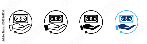 Refund Request icon sheet multiple style collection