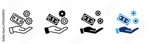 Service Charges icon sheet multiple style collection