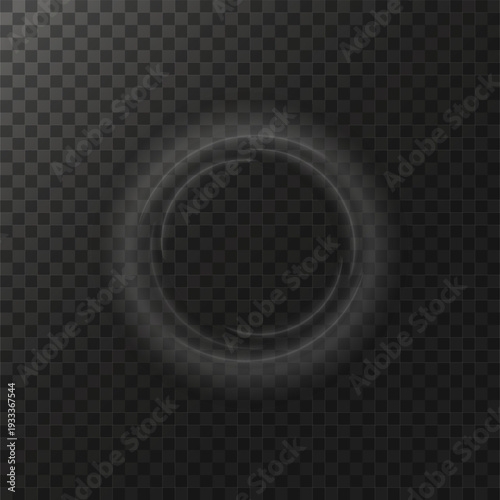 Light circle white swirl. Curved white line light effect. Darkening of the moon. Flash vector semicircle and spark light effect. Podium, radial platform.