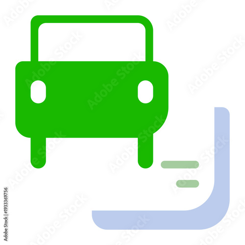 Insurance Icon Car Coverage Dark Mode