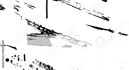 Abstract black and white grunge texture background with scratches and smudges.