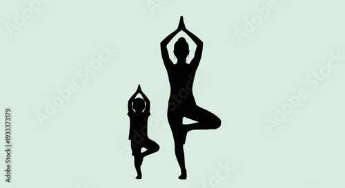 Silhouette of People Practicing Yoga Together.