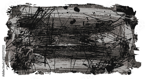 Abstract black and white grunge texture with scratches and smudges.