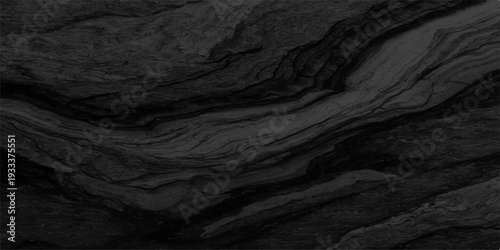 A dark, crumpled black and white fabric texture creates a grunge material background with a silk textile pattern and old paper surface design for a textile backdrop