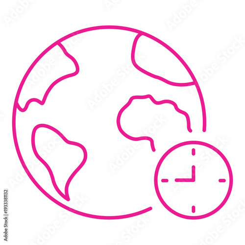 World map with location pin flat design vector illustration isolated