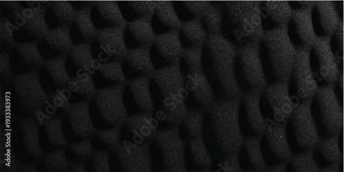 A macro abstract pattern of black leather texture background showcasing a dark animal skin surface material