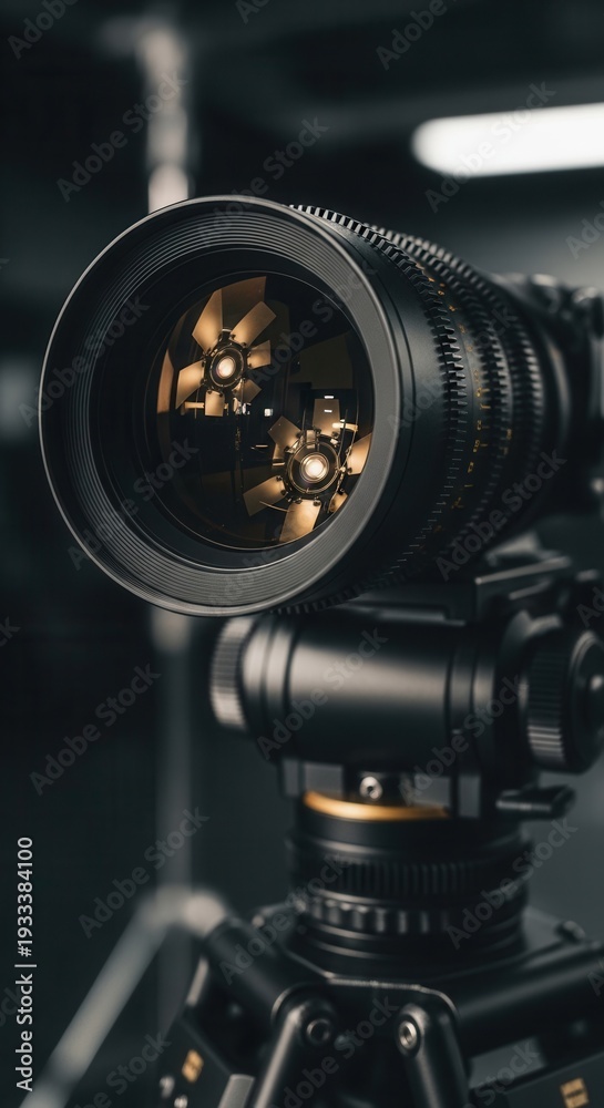 Fototapeta premium Professional Camera Lens Focused On Detail, Ready For Capturing Visual Stories And Moments