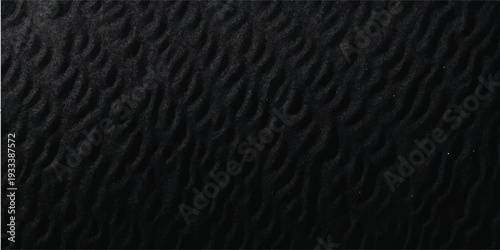 Seamless dark vintage leather pattern with a macro textured black paper surface and natural old fabric material design for a high-quality backdrop
