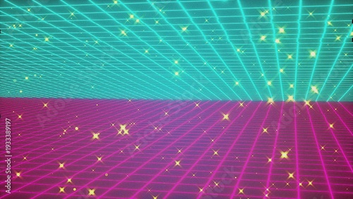 VHS retro neon background