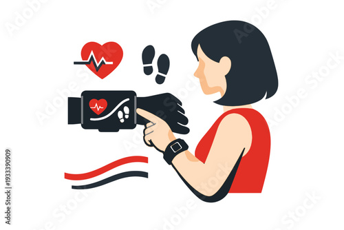 Simple white heart health image vector smart tracking generation no icon letters