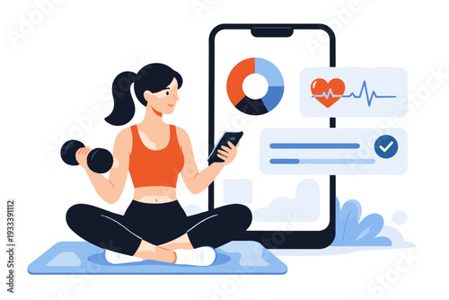 No tracking fitness vector simple icon composition generation app text letters image