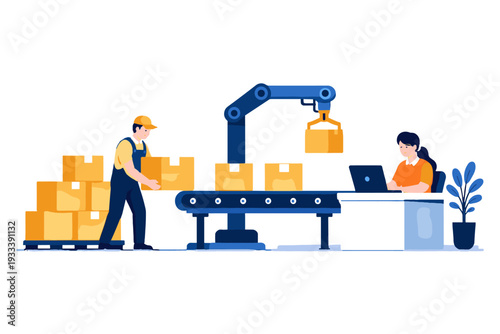 White simple no image vector letters warehouse icon text composition logistics generation