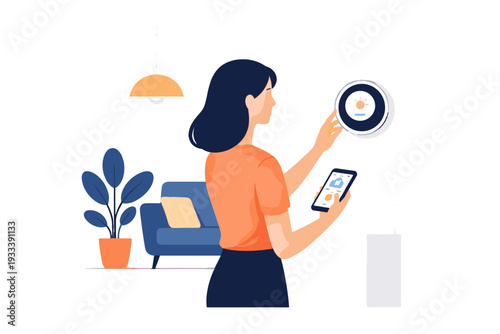 No generation composition icon white control thermostat letters image simple vector text