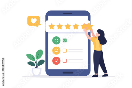 No icon composition letters vector simple rating white feedback generation survey image