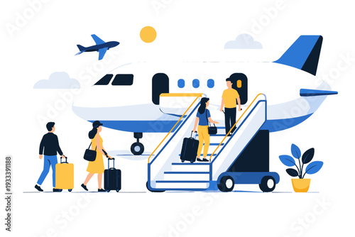Simple vector generation image composition travel text no icon white airport letters