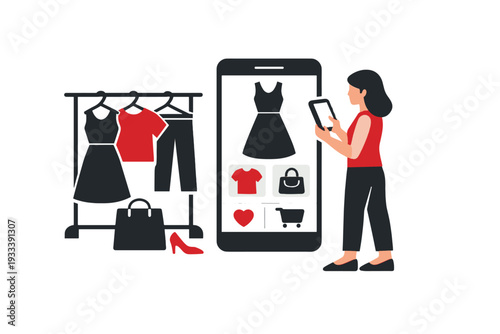 Vector store icon generation composition simple letters white no clothes mobile image