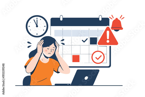 Generation simple icon pressure no white text letters image deadline calendar vector