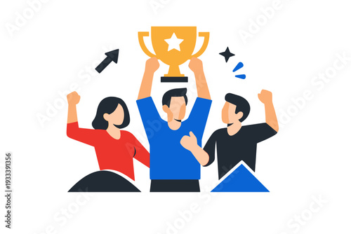 Vector no success team white icon image simple text trophy generation letters