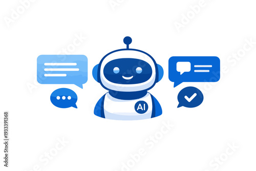 White clean icon illustration ai vector interface svg flat chatbot style isolated