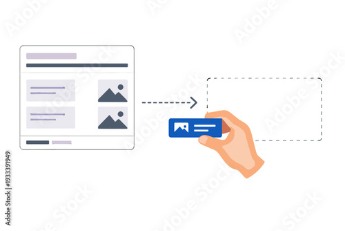 Flat no labels icon white simple minimal style clean image generation vector