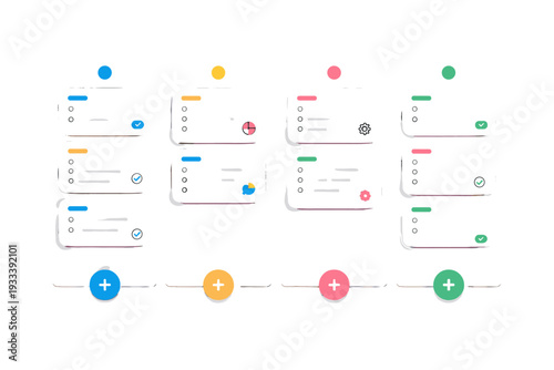 Text isolated illustration vector image gradients kanban style no generation simple minimal