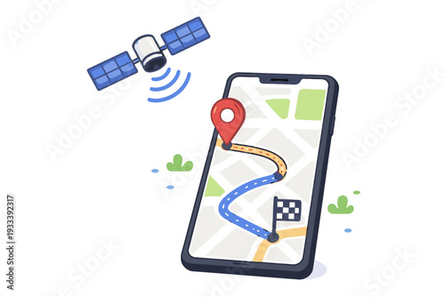 Gradients vector tracking gps text flat path icon signal modern no