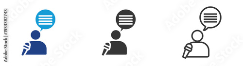  moderator icon set multiple style collection	