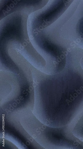 Abstract Dark Blue Fabric Waves Flowing Motion Background.