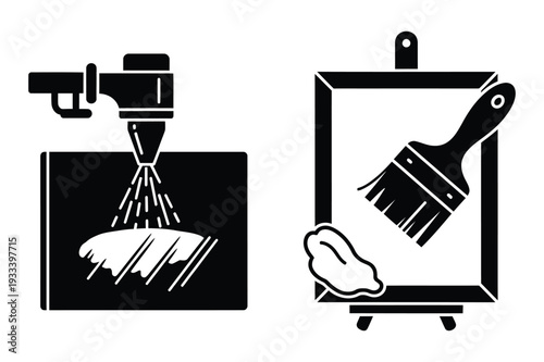 Sandblaster and Painting Easel