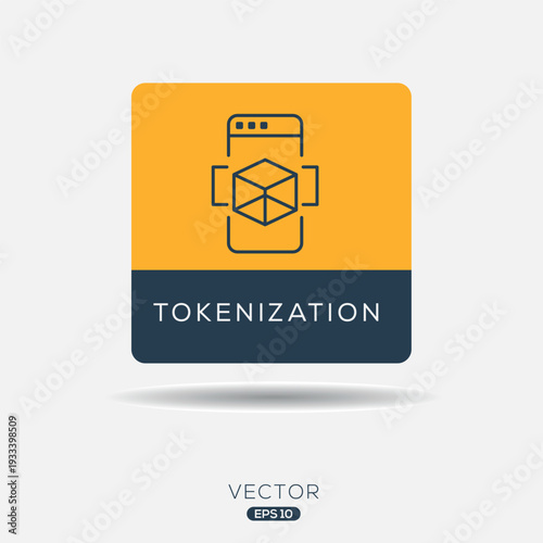 Creative (Tokenization ) icon, vector sign.
