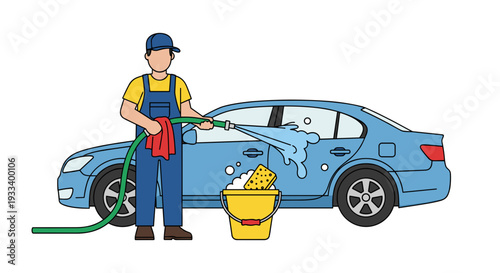 A delightful hand-drawn illustration featuring a classic tea set with a teapot, teacup, spoon, plate, and a delicious cookie for an afternoon break.