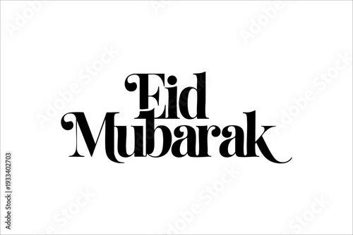 Eid Mubarak Vector Typography