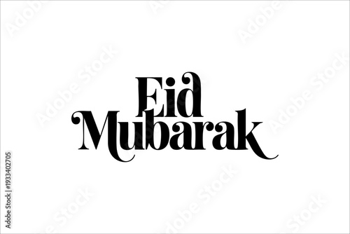 Eid Mubarak Vector Typography