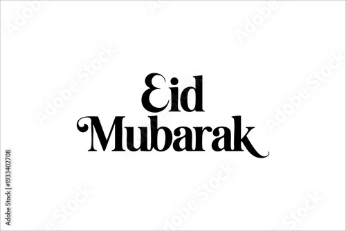 Eid Mubarak Vector Typography