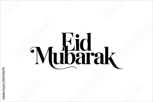 Eid Mubarak Vector Typography