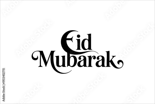 Eid Mubarak Vector Typography