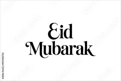 Eid Mubarak Vector Typography