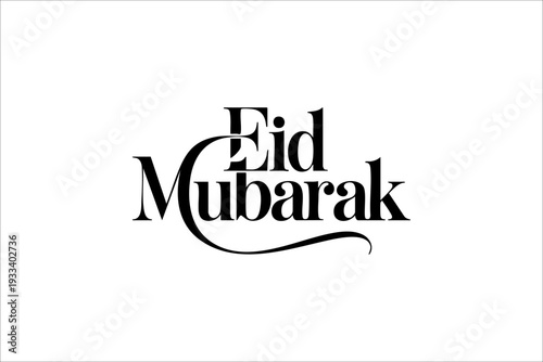 Eid Mubarak Vector Typography