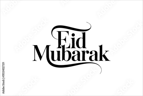 Eid Mubarak Vector Typography