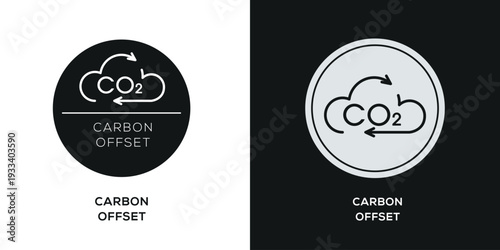 Creative (Carbon Offset) icon, vector sign.