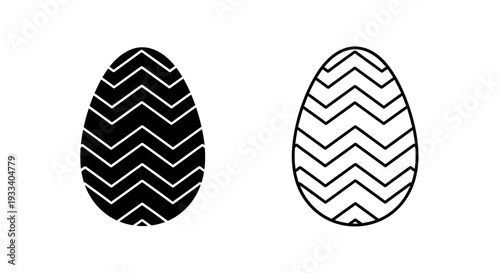Zigzag pattern easter egg Vector