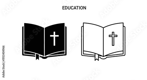 Christian education books Vector