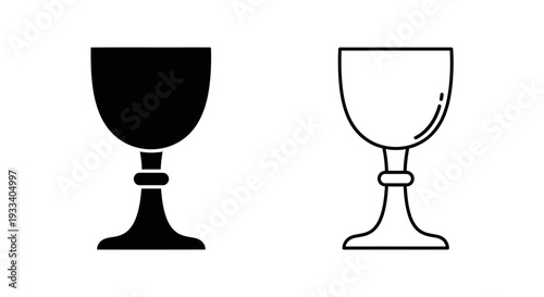 Two glasses design art Vector