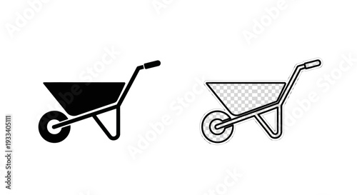 Wheelbarrow icon design Vector