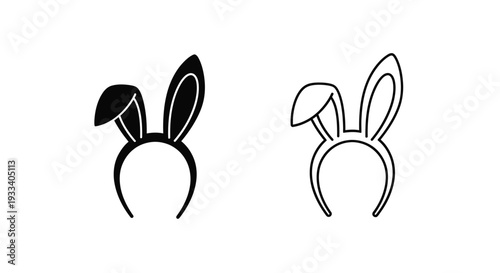 Cute bunny ears headband Vector