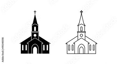Church icons design Vector
