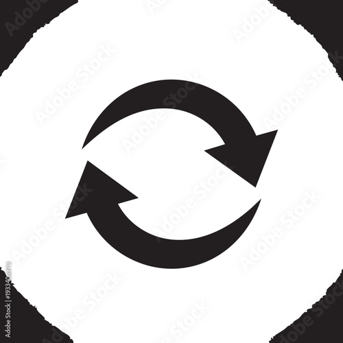 Free Download Black and white circular arrows in a circular shape - GFXLoad