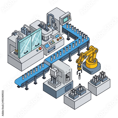 Industrial robotic assembly line machinery equipment.