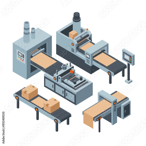 Industrial Packaging Machinery and Conveyer Belts.